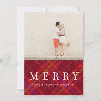 Tartan Tidings Joyeux Plaid En vichy Carte de vaca
