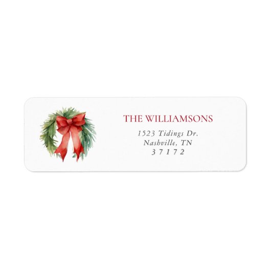 Tartan Tidings Return Address Label (Voorkant)