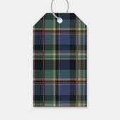 Tartan Trim Christmas One Photo Template ID1141B Cadeaulabel (Achterkant)