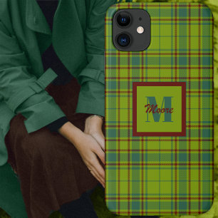 Tartan - twee groene Tone en Russet rode telefoont iPhone 11 Hoesje