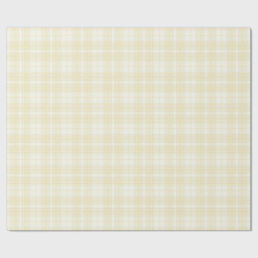 Tartan - Verschillende tinten pastelgeel Cadeaupapier (Vlak)