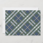 Tartan vert beige Carte photo plaid pour Noël (Dos)