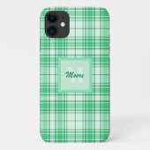 Tartan - vert clair avec Coque de tons verts foncé (Dos)