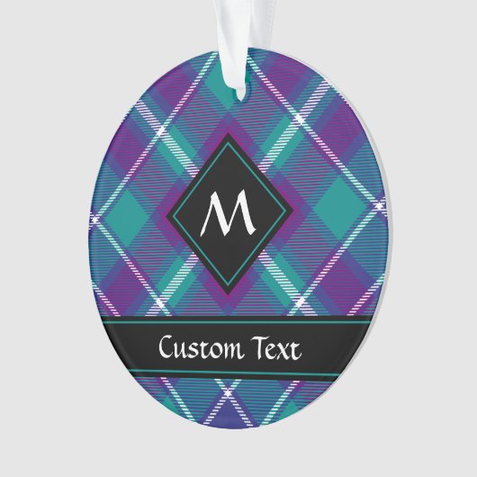 Tartan vert de mer, violet et bleu (devant)