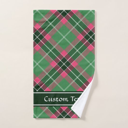 Tartan vert et rose (Serviette à main)