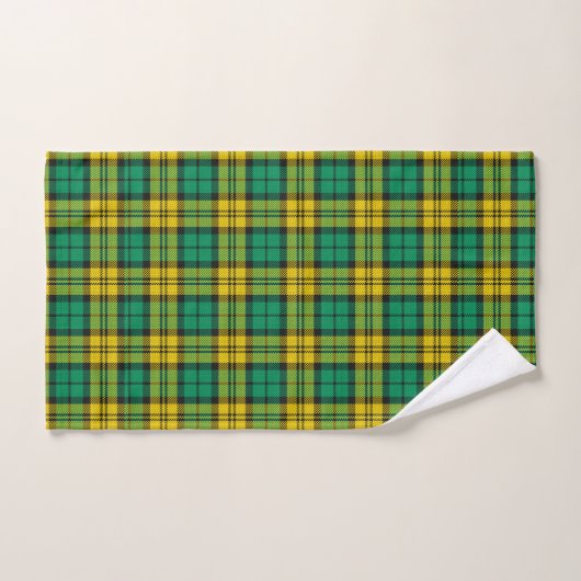 Tartan vert Jaune Plaid Design Motif (Serviette à main)