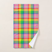 Tartan vert rose (Serviette à main)