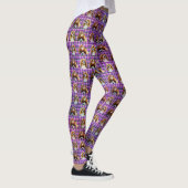 Tartan Violet Cavalier Espagnols, Dames Leggings (Droite)