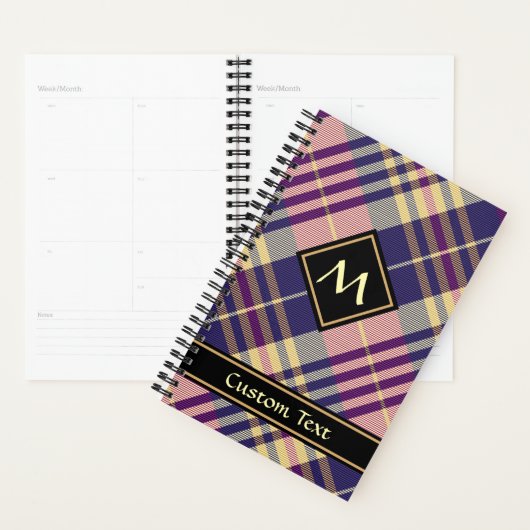 Tartan Violet, Or et Bleu (Devant avec enveloppe)