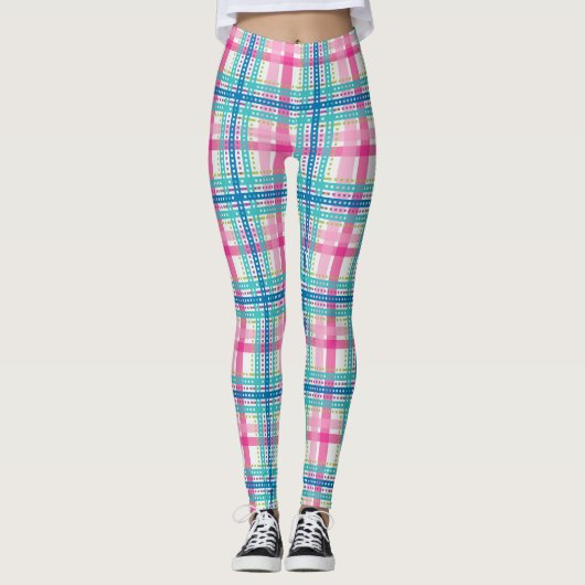 Tartan, vlakpatroon leggings (Voorkant)
