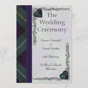 Tartan Wedding-programma - Campbell van Argyll Programma