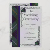 Tartan Wedding-programma - Campbell van Argyll Programma (Voorkant / Achterkant)