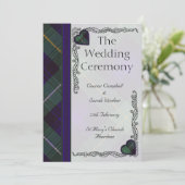 Tartan Wedding-programma - Campbell van Argyll Programma (Staand voorkant)