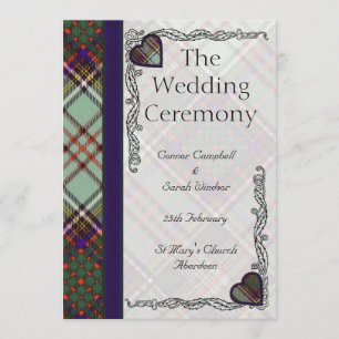 Tartan Wedding programme - Anderson