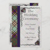 Tartan Wedding Programme - Anderson Programma (Voorkant / Achterkant)