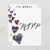 Tartan Wedding RSVP (Devant / Derrière)