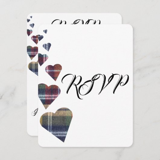 Tartan Wedding RSVP (Devant / Derrière)