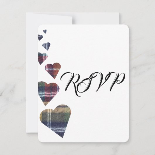 Tartan Wedding RSVP (Devant)
