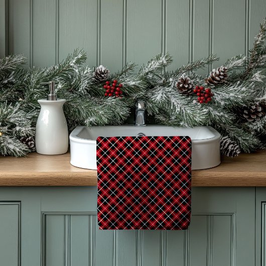 Tartan Welcome Towels Red Black Gift for Nesting Bad Handdoek
