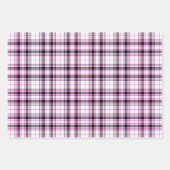 Tartan - Wit-Zwart-Heet Roze Anders Inpakpapier Vel (Voorkant)