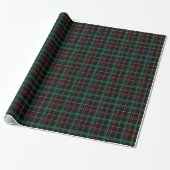 Tartan (zwart/groen/rood) cadeaupapier (Uitgerold)