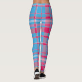 Tartanblauw en rood leggings (Achterkant)