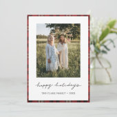 Tartangrens/achterkant kerstKaart (Staand voorkant)