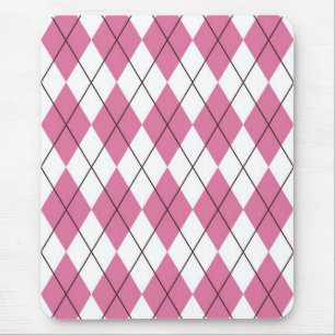 Tartanpatroon Roze Jaren 70 Muismat