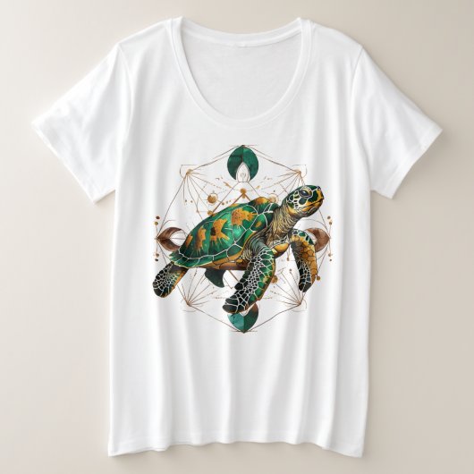Tartaruga marinha grote maat t-shirt (Design voorkant)