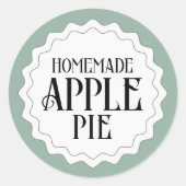 Tarte à pomme maison avec bordure Étiquette à bord (Devant)