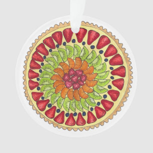Tarte aux Fruits Fruit Tart Pie Ornament