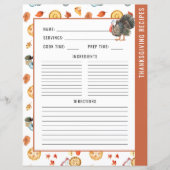 Tarte d'action de grâces | Page Classeur de recett (Devant)