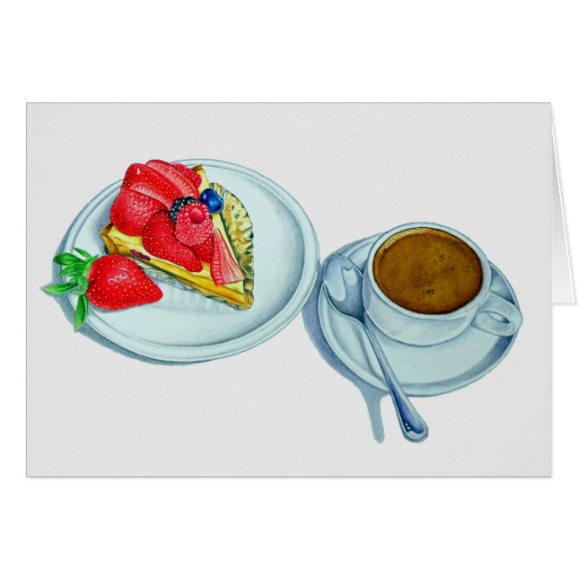 Tarte et café express de fruit (Devant horizontal)