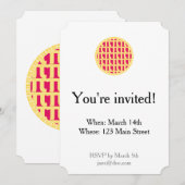 Tarte framboise en treillis - Invitation à la jour (Devant / Derrière)