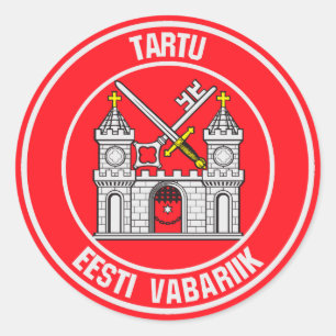 Tartu Round Emblem Ronde Sticker