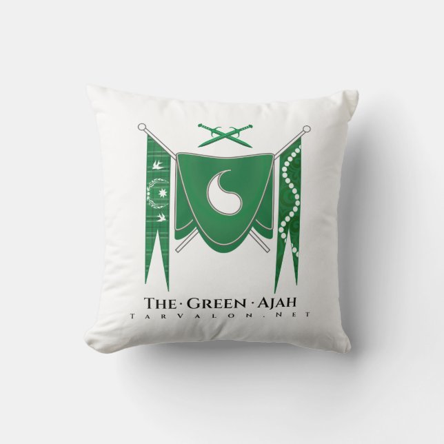 TarValon.Net Groene banner Regalia Pillow Kussen (Voorkant)
