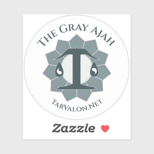 TarValon.Net Vereenvoudigde grijze vinylSticker Sticker (Vel)