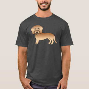 Tarwe Draadharige Dachshund Schattige Cartoon Hond T-shirt
