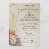 Tarwe - Monogram, Wilde Bloemen & Dank Je  Menu (Voorkant)