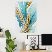 Tarwe, niet-ingemaakt poster (Thuiskantoor)