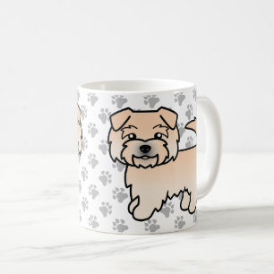 Tarwe Norfolk Terrier Cartoon Hond & Pootjes Koffiemok