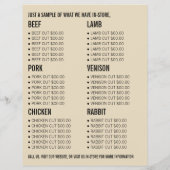 Tarwe op het veld, boer & slager advertentie flyer (Achterkant)