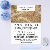 Tarwe op het veld, boer & slager advertentie flyer (Enkel)