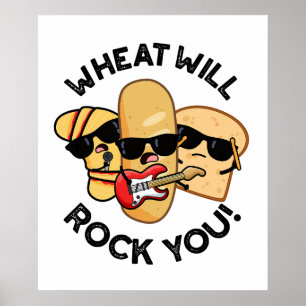Tarwe Zal Je Raken Om Grappige Voedsel Puns Poster