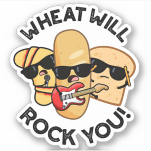 Tarwe Zal Je Raken Om Grappige Voedsel Puns Sticker