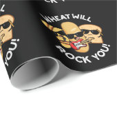 Tarwe zal rocken u grappig voedsel puns donker BG Cadeaupapier (Rol Hoek)