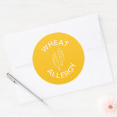 Tarweallergie Waarschuwing Ronde Sticker (Envelop)