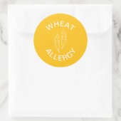 Tarweallergie Waarschuwing Ronde Sticker (Tas)