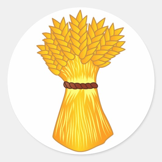 Tarwebundel Ronde Sticker (Voorkant)