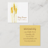 tarwekorrel Waterverf broodbakkerij Vierkante Visitekaartje (Voorkant / Achterkant)